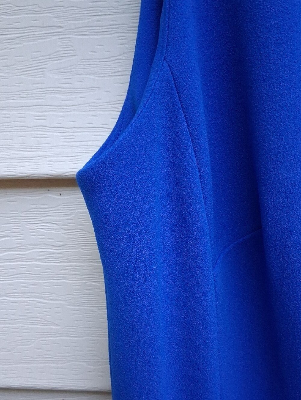 Calvin Klein Cobalt Blue Sleeveless Midi Dress with Waist Tie - Picture 9 of 16